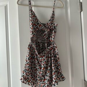 Floral Spaghetti Strap Romper